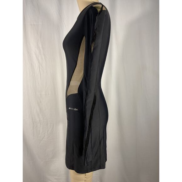 Mugler 'Body Shaping' Black Mini Dress Size 38 - Picture 4 of 7